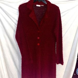 Burgundy/maroon sticker jacket jacket